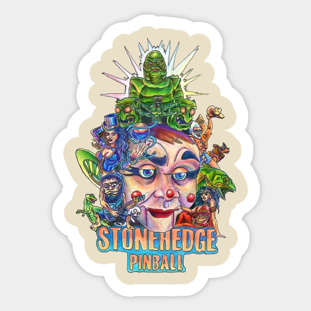 Stonehedge Pinball Sticker by Black Mamba Baseball